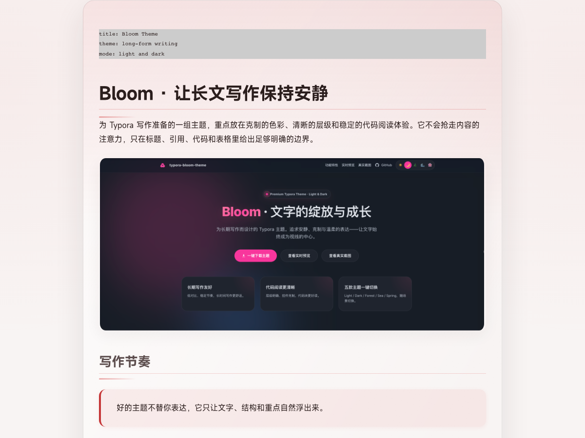 Bloom Cinnabar 丹红浅色主题截图